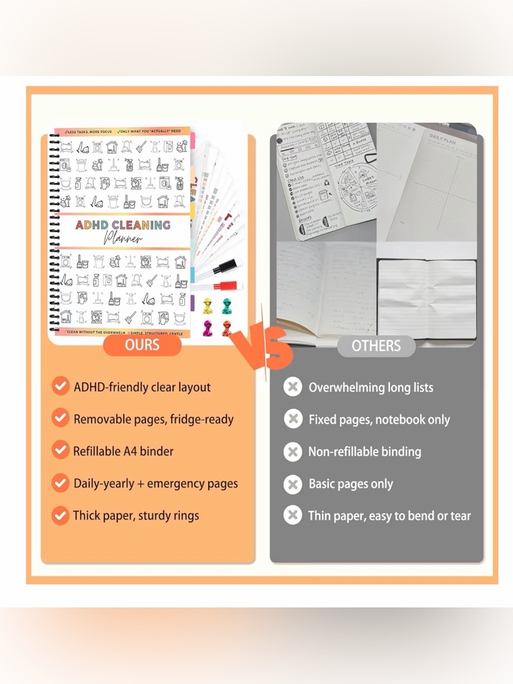 ADHD Cleaning Planner - Multicolor Cover - Picture 6 of 7